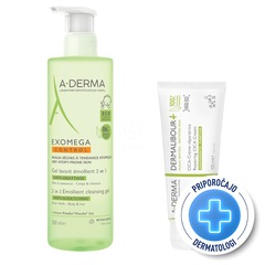 A-Derma, rutina za zimsko nego kože dojenčka (500 ml + 100 ml) 