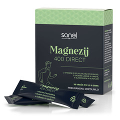 Sanol LAB Magnezij 400 Direct, vrečke (30 x 2,5 g)