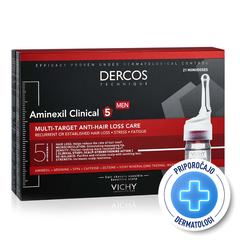 Vichy Dercos Aminexil Clinical 5, ampule proti izpadanju las za moške (21 x 6 ml)