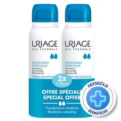 Uriage, deodorant v spreju (2 x 125 ml)