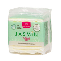 Jasmin Vajpi Make up 2v1, bombažne blazinice z losjonom iz argana in vitamin E (20 blazinci)
