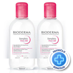 Bioderma Sensibio H2O AR, micelarni losjon za čiščenje - paket - (2 x 250 ml)