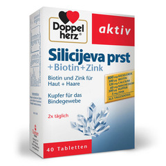 Doppelherz aktiv Silicijeva prst + biotin + cink tablete (40 tablet)