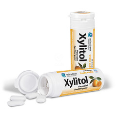 Xylitol, varovalni žvečilni gumi z okusom svežega sadja (30 žvečilnih gumijev)
