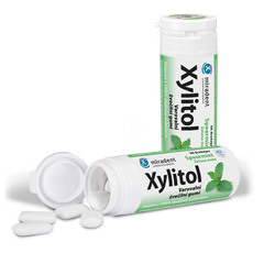 Xylitol, varovalni žvečilni gumi z okusom zelene mete (30 žvečilnih gumijev)