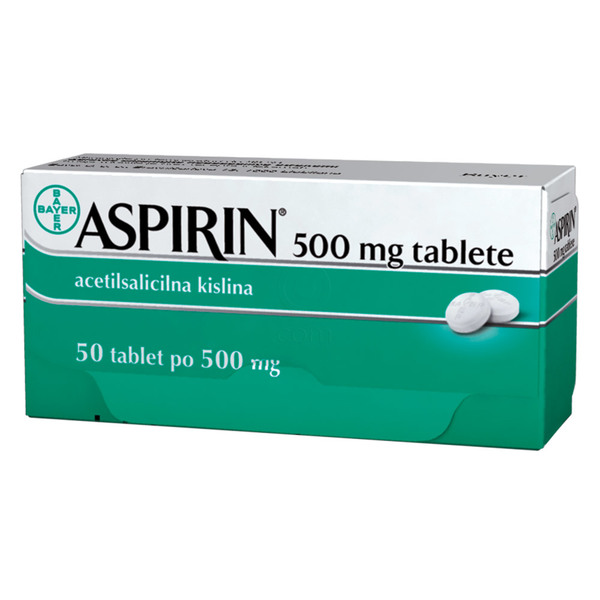 Aspirin 500 mg, 50 tablet
