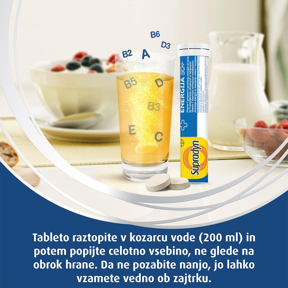 Supradyn Energija 50+, šumeče tablete (15 šumečih tablet)