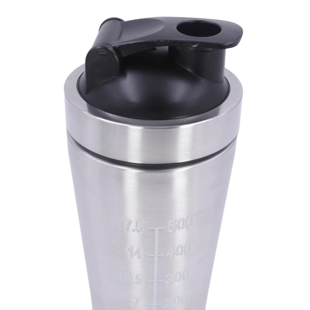 Nupo shaker, kovinski mešalec za pripravo napitkov - srebrna barva (1 mešalec - 500 ml)
