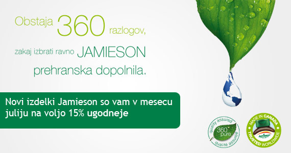 Jamieson novosti so vam v mesecu juliju na voljo 15% ugodneje!