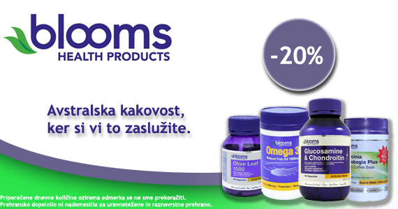 Blooms - kakovost s tradicijo 20% ugodneje.