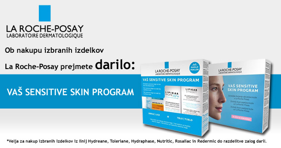 La Roche-Posay vam ob nakupu izbranih izdelkov poklanja darilo: Vaš Sensitive Skin program!