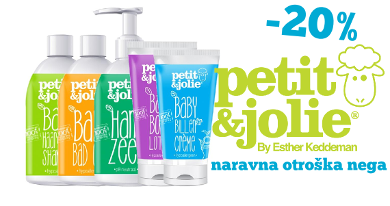 Petit & Jolie - kozmetika prijazna otrokom vam je na voljo 20% ugodneje!