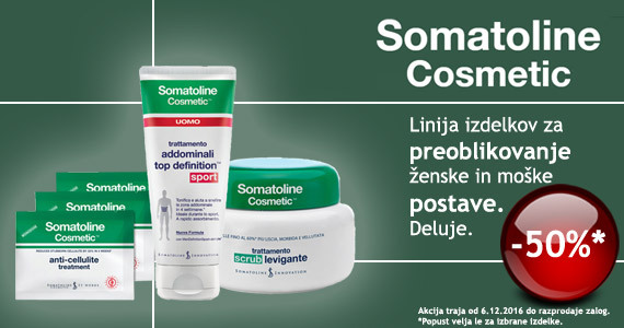 Izkoristite posebno ponudbo izbranih izdelkov Somatoline.