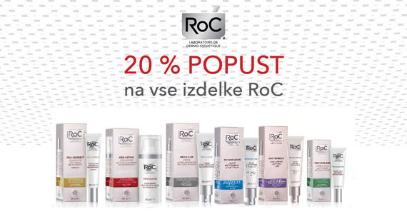 Vsi izdelki RoC so vam na voljo 20% ugodneje!