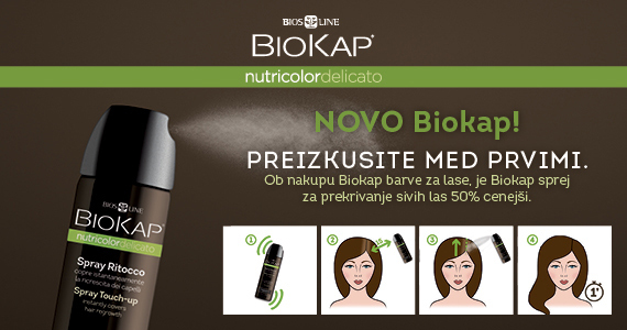 Novo: Biokap spreji za prekrivanje las in narastka. Ob nakupu Biokap barve 50% ugodneje! - Slika 1