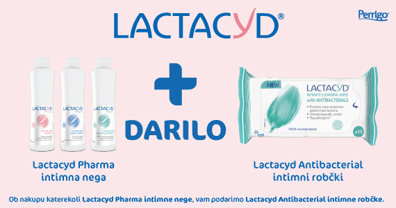 Ob nakupu intimnih neg Lactacyd prejmete darilo: Lactacyd Antibacterials, robčke za intimno nego.