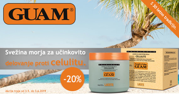 Vsi izdelki Guam so vam na voljo 20% ugodneje.