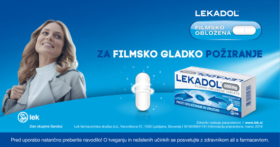 Odkrijte Lekadol 500 mg filmsko obložene tablete za filmsko gladko požiranje pri bolečinah ali vročini.