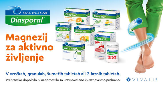 Prehranska dopolnila iz linije Magnesium-Diasporal.