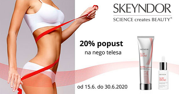 Izbrani izdelki Skeyndor za nego telesa so vam na voljo 20% ugodneje.