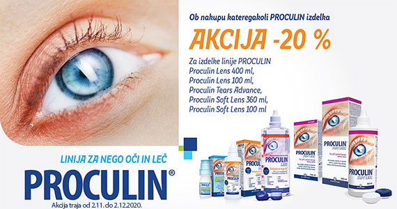 Vsi izdelki Proculin so vam na voljo 20% ugodneje.