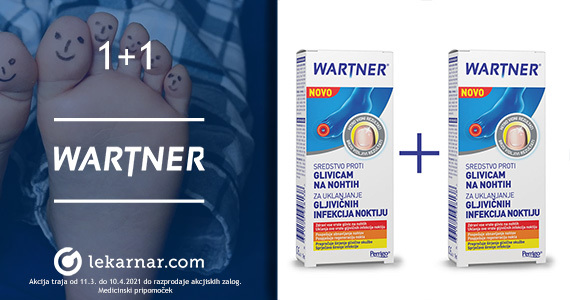 Wartner gel proti glivicam vam je na voljo v posebni ponudbi: dva za ceno enega.