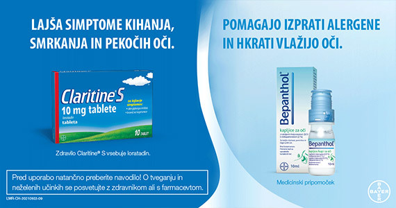 Alergijski rinitis in alergijski konjuktivitis.
