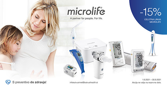 Izbrani izdelki Microlife so vam na voljo 15% ugodneje.