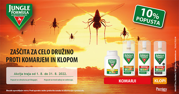 Jungle Formula – zaščita pred insekti vam je na voljo 10% ugodneje.