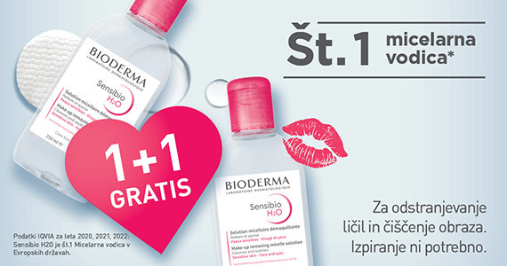 Bioderma Sensibio H2O micelarna voda v losjonu vam je na voljo v posebni ponudbi: 1+1.