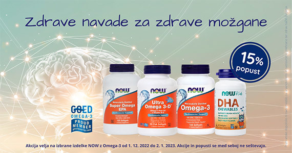 Vsa NOW prehranska dopolnila z Omega-3 so vam na voljo 15% ugodneje.