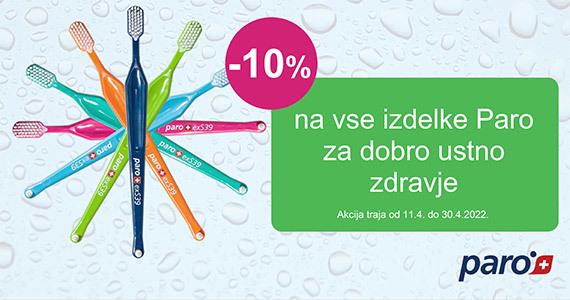 Izdelki Paro za ustno nego so vam na voljo 10% ugodneje