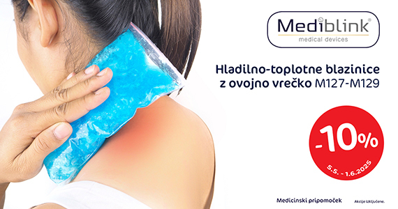 Hladilno-toplotne blazinice Mediblink so vam na voljo 10% ugodneje.