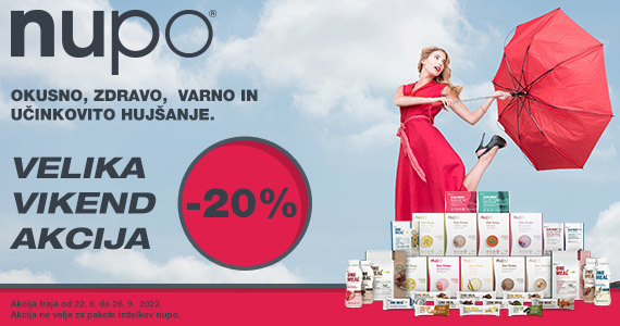 Nupo vikend akcija na Lekarnar.com: Posamezni izdelki Nupo so vam na voljo 20% ugodneje.