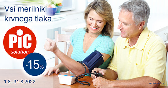 Vsi merilniki krvnega tlaka PiC so vam na voljo 15% ugodneje.