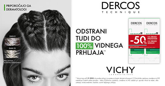 Vichy Dercos - izdelki za nego las in lasišča so vam na voljo v akcijskih paketih.