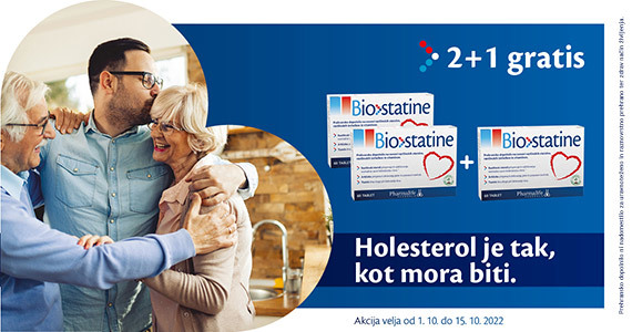 Biostatine vam je na voljo v paketu 2+1 gratis.