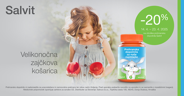 Vsi izdelki Salvit za otroke so vam na voljo 20% ugodneje