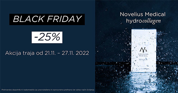 Novelius Medical Hydrocollagen Black Friday na Lekarnar.com - Novelius Medical Hydrocollagen vam je na voljo kar 25% ugodneje.