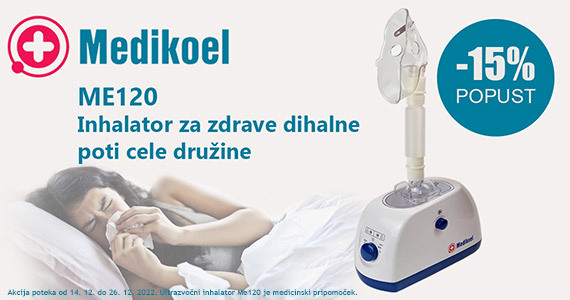 Ultrazvočni inhalator Me120 vam je na voljo 15% ugodneje.