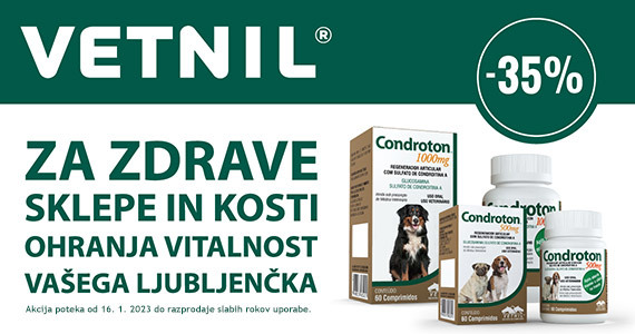 Vetnil Condroton vam je na voljo 35% ugodneje.