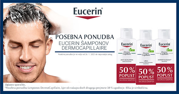 Eucerin Dermocapillaire šamponi so vam na voljo v posebni paketni ponudbi*. - Slika 1