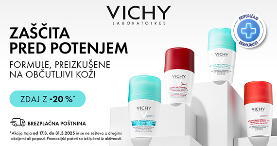 Vichy dezodoranti so vam na voljo 20% ugodneje + Brezplačna dostava.