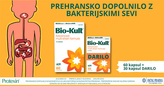Bio-kult kapsule so vam na voljo v akcijskem paketu (60 kapsul + darilo: 30 kapsul).