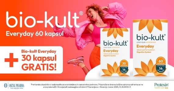 Bio-kult kapsule so vam na voljo v akcijskem paketu (60 kapsul + darilo: 30 kapsul).