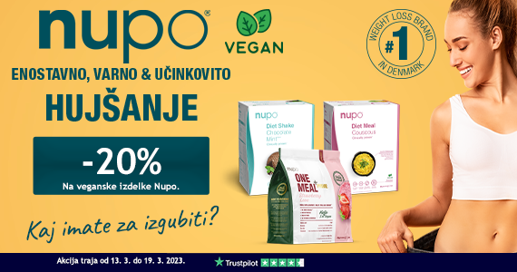 Vsi veganski izdelki Nupo so vam na voljo 20% ugodneje.
