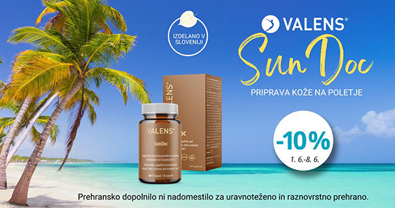 Valens SunDoc kapsule so vam na voljo 10% ugodneje.