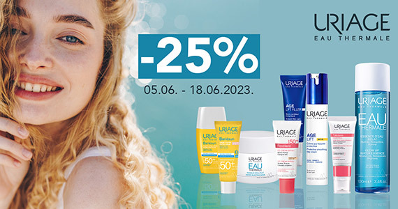 Vsi izdelki Uriage so vam na voljo 25% ugodneje.