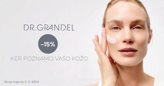 Dr. Grandel kozmetika vam je na voljo 15% ugodneje.
