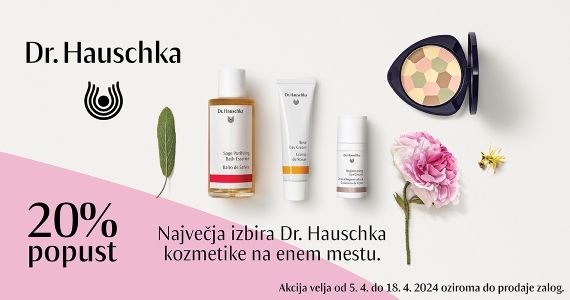 Kozmetika Dr. Hauschka vam je na voljo 20% ugodneje.